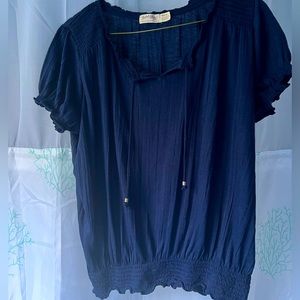 💥💥 FADED GLORY Dark Blue Peasant Blouse.